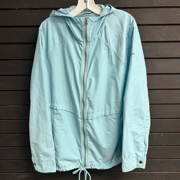 Columbia Jackets & Blazers - Columbia Sky Blue Hooded Top